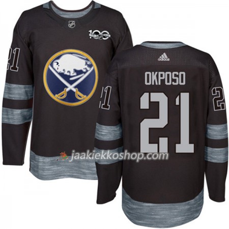 Miehille NHL Buffalo Sabres Pelipaita Kyle Okposo 21 1917-2017 100th Anniversary Adidas Musta Authentic
